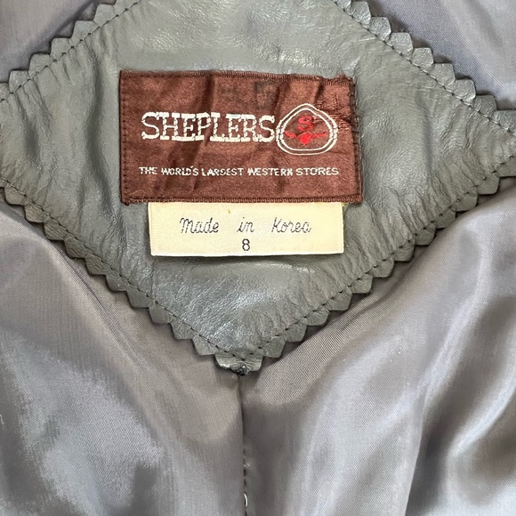 Vintage Gray Sheplers Leather Jacket - Picture 8 of 16